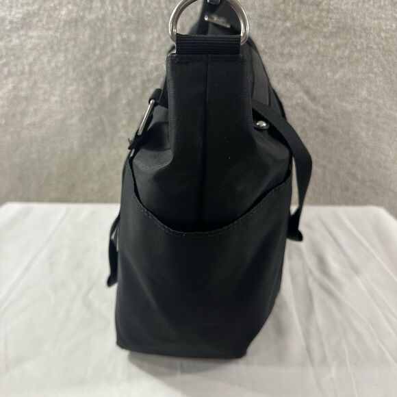 Baggalini Black Nylon Handbag, Small Tote Bag, Purse Shoulder Bag Pockets￼ - Picture 7 of 15
